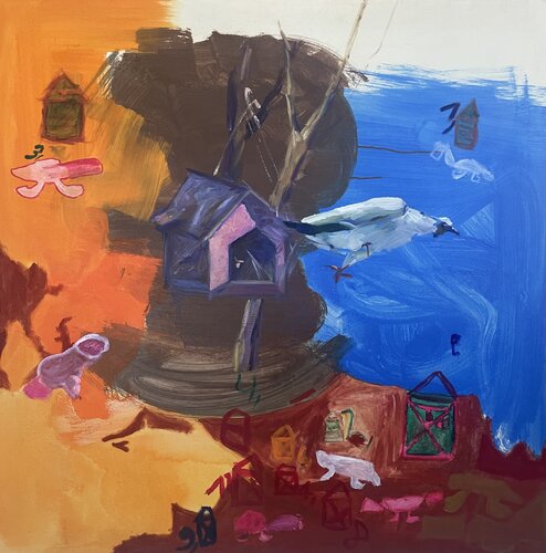 Spring birds di Valeriya Tarasenko, Pittura in vendita su Singulart