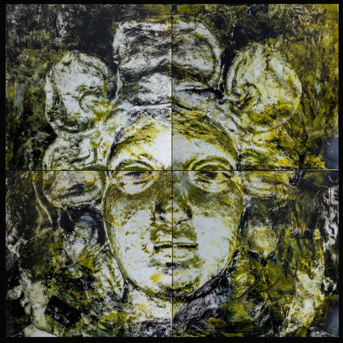 Mask of abandoned fountain in Kiev van Valeriya Tarasenko, Fotografie te koop op Singulart