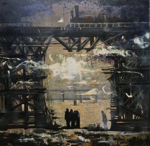 Rail Bridge Test di Valeriya Tarasenko, Pittura in vendita su Singulart