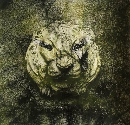 Fragment of fountain in Odessa van Valeriya Tarasenko, Werk op papier te koop op Singulart