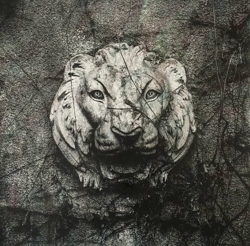 Fragment of fountain in Odessa van Valeriya Tarasenko, Werk op papier te koop op Singulart
