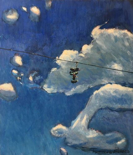 Sneakers in the sky par Valeriya Tarasenko, Peinture en vente sur Singulart