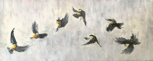 Birds exercises by Valeriya Tarasenko, Painting for Sale on Singulart