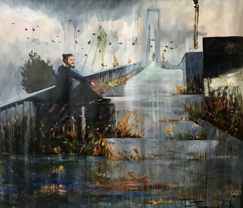 Abandoned bridge di Valeriya Tarasenko, Pittura in vendita su Singulart