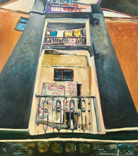 House on the way to the Botanical Garden par Valeriya Tarasenko, Peinture en vente sur Singulart