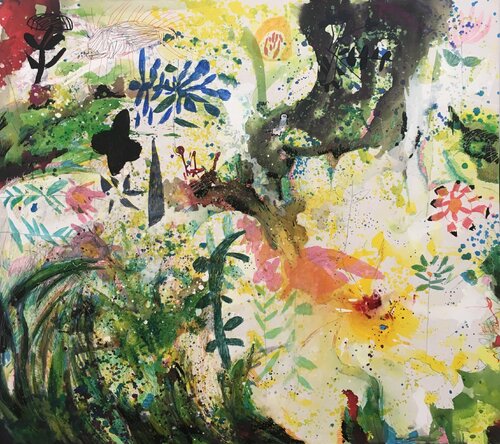 Fantasy with flowers n1 di Valeriya Tarasenko, Pittura in vendita su Singulart