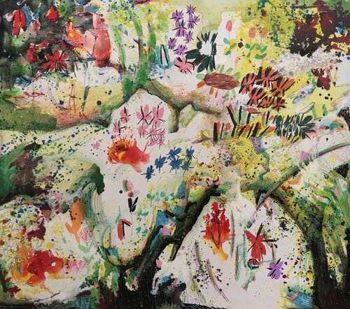 Fantasy with flowers n2 de Valeriya Tarasenko, Pintura a la venta en Singulart