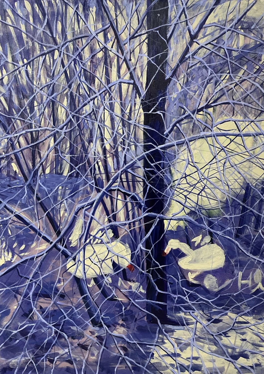 The swan is going to the sea. Valeriya Tarasenko Originalgemälde zu verkaufen