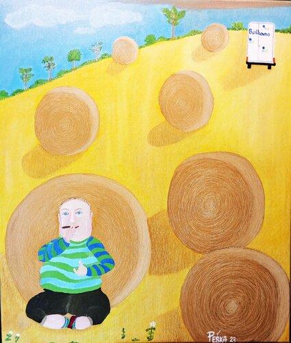 PARCELS OF STRAW von Vlastimil Peška, Malerei kaufen auf Singulart