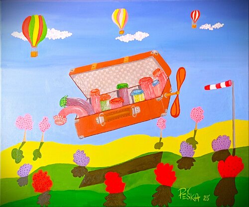 Fruit preservers are flying von Vlastimil Peška, Malerei kaufen auf Singulart