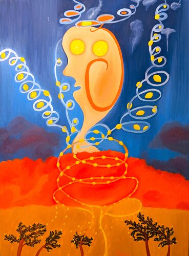 Lemon tromba   -   oil paints by Vlastimil Peška, Painting for Sale on Singulart