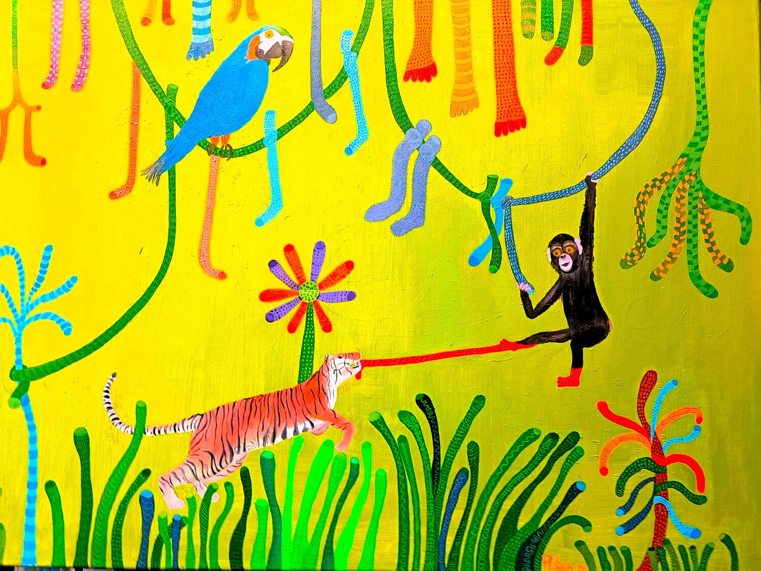 In the sock jungle  -  oil Vlastimil Peška Originalgemälde zu verkaufen