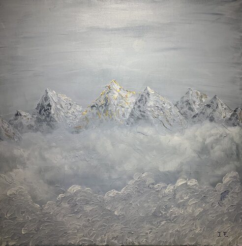 Blue mountains van Jens Fölting, Schilderij te koop op Singulart