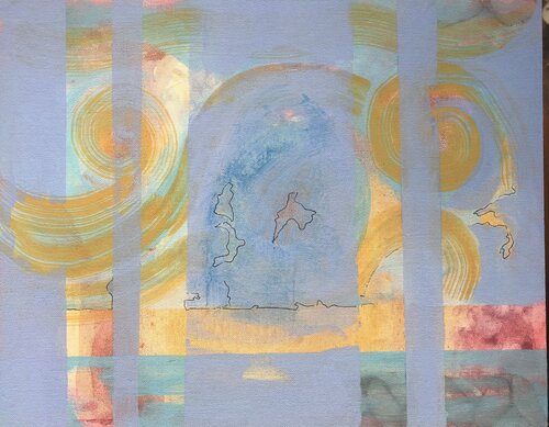 entre eau, air et terre n3 de Ann Capitano, Pintura a la venta en Singulart
