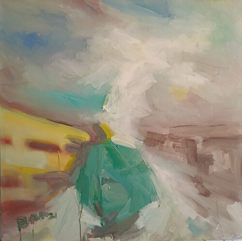 Soccer ball green van Nello Formisano, Schilderij te koop op Singulart