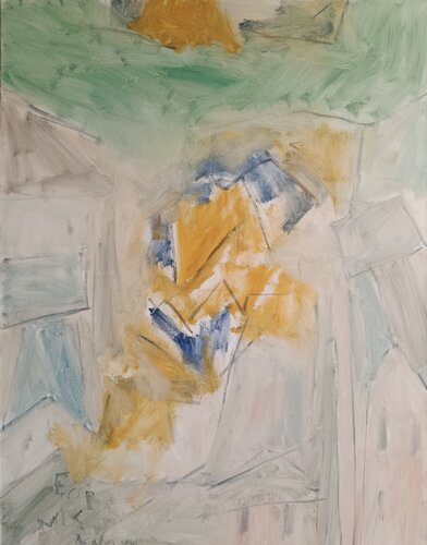 Balloon with rooftops with soccer players playing van Nello Formisano, Schilderij te koop op Singulart