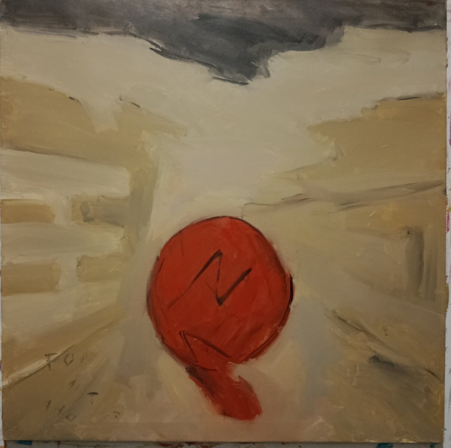 Soccer ball - ocra /rosso Nello Formisano