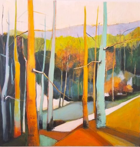 Symphony of nature "California Nature Art Museum March 15-September 6, 2026" Solvang Californian di Anahid Minatsaghanian, Pittura in vendita su Singulart