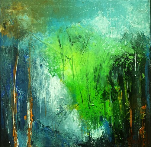 Water flow di Anahid Minatsaghanian, Pittura in vendita su Singulart