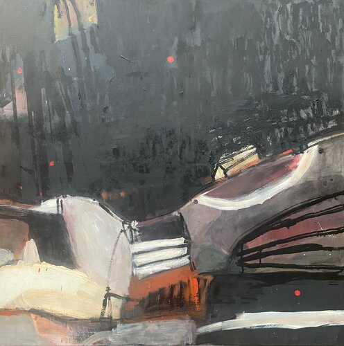 Paysage de nuit von Olga ANDRE, Malerei kaufen auf Singulart