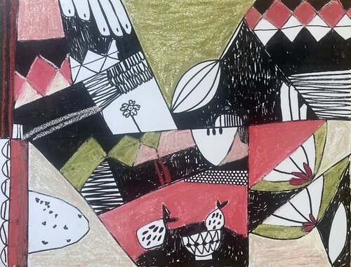 "L'été" von Olga ANDRE, Zeichnungen kaufen auf Singulart