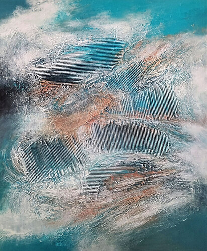 BLUE SKY van Alexandra Petropoulou, Schilderij te koop op Singulart