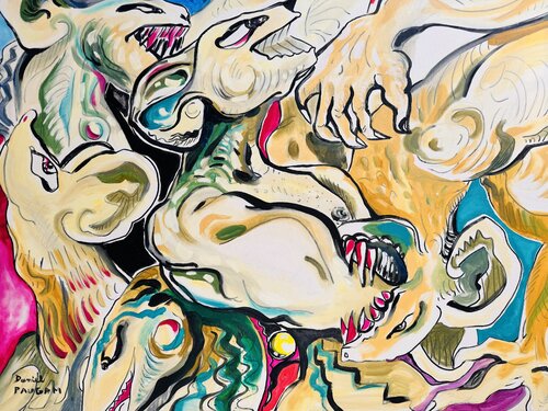 La chasse au papillon de Daniel PAUGAM, Pintura a la venta en Singulart
