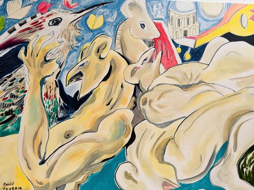 L’arrivée des papillons di Daniel PAUGAM, Pittura in vendita su Singulart