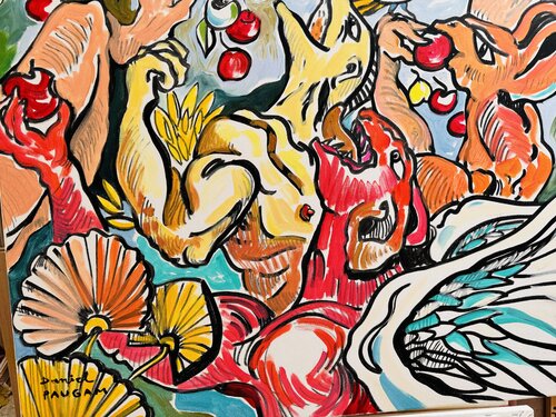 Les mangeurs de fruits van Daniel PAUGAM, Schilderij te koop op Singulart