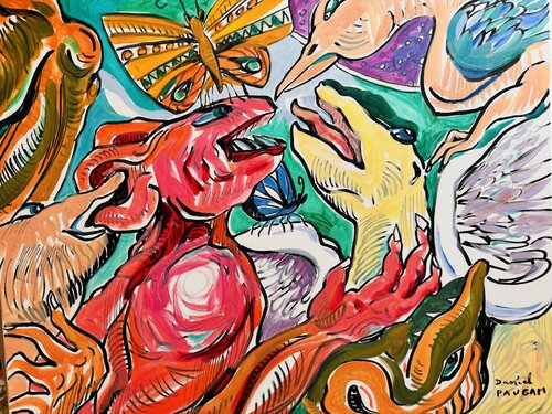 Le pince- oreilles von Daniel PAUGAM, Malerei kaufen auf Singulart