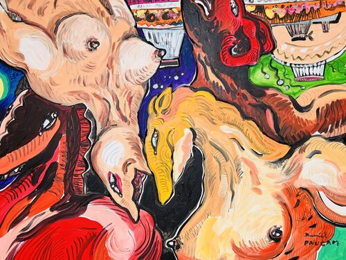 La descente du dirigeable de Daniel PAUGAM, Pintura a la venta en Singulart
