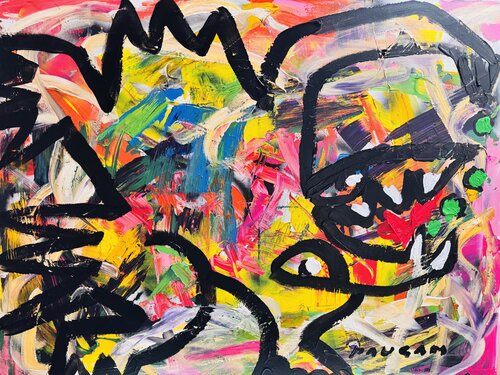 Bête mangeant du raisin di Daniel PAUGAM, Pittura in vendita su Singulart