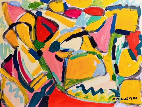 Paysage heureux di Daniel PAUGAM, Pittura in vendita su Singulart