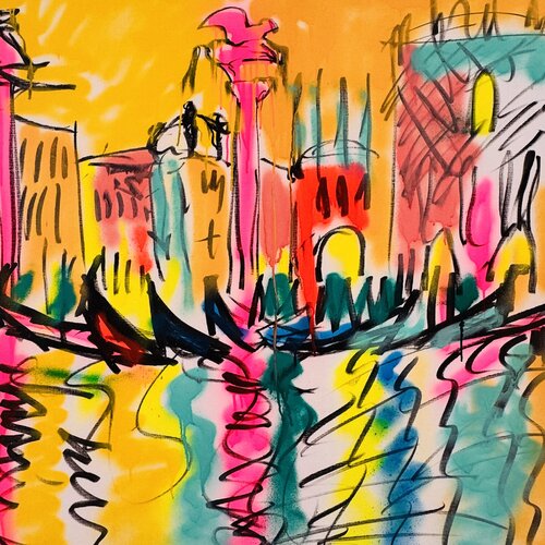 Venise ‘s Holidays No2 van Daniel PAUGAM, Schilderij te koop op Singulart