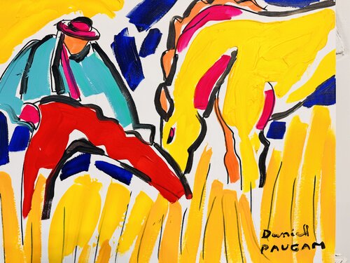 La mène au pré van Daniel PAUGAM, Schilderij te koop op Singulart