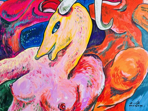 Les lèche - cornes by Daniel PAUGAM, Painting for Sale on Singulart