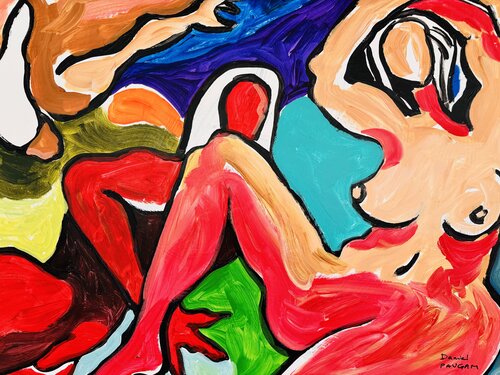 La plongeuse rêveuse by Daniel PAUGAM, Painting for Sale on Singulart