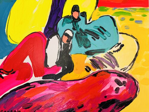 Le menhir coucher di Daniel PAUGAM, Pittura in vendita su Singulart