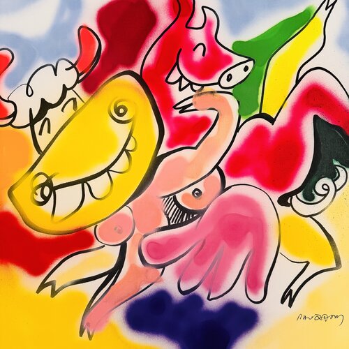 Batifolade par Daniel PAUGAM, Peinture en vente sur Singulart
