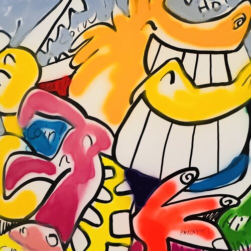 Le canacon et la cane à sons von Daniel PAUGAM, Malerei kaufen auf Singulart