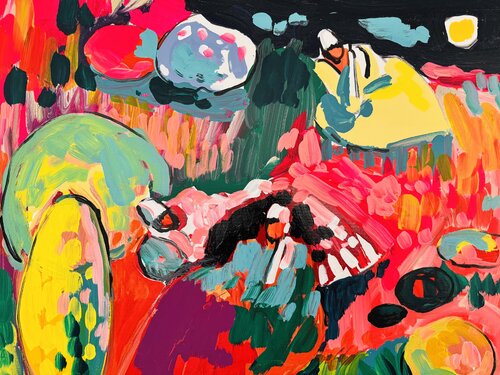 Le soleil carré di Daniel PAUGAM, Pittura in vendita su Singulart