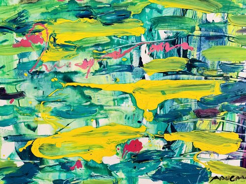 Reflets de glycine 1/3 di Daniel PAUGAM, Pittura in vendita su Singulart