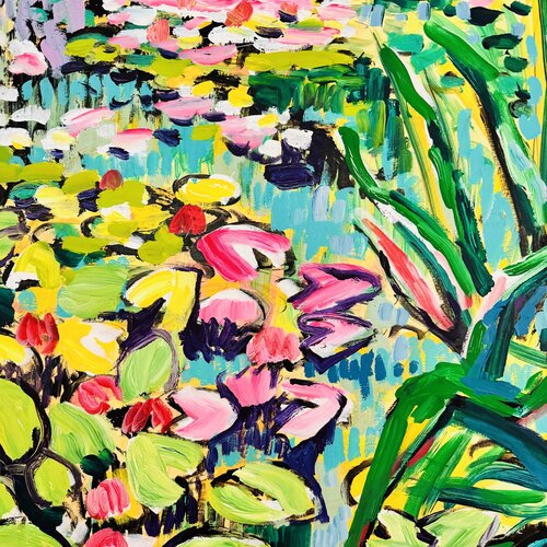 The Happy Water Lilies No 5/6 van Daniel PAUGAM, Schilderij te koop op Singulart