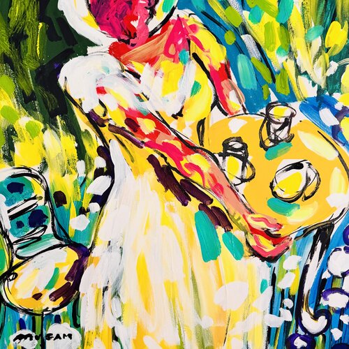 La petite table de jardin di Daniel PAUGAM, Pittura in vendita su Singulart