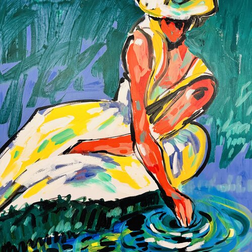 Le rond dans l’eau von Daniel PAUGAM, Malerei kaufen auf Singulart