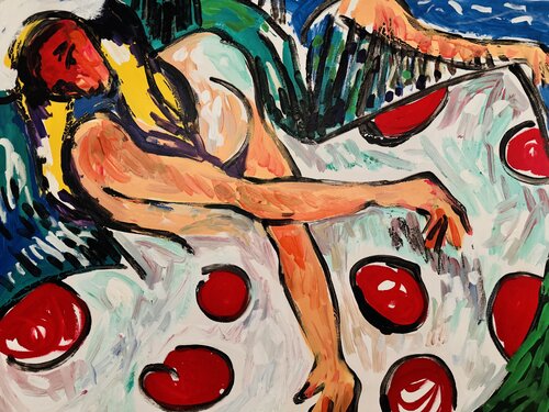 La robe éventail di Daniel PAUGAM, Pittura in vendita su Singulart