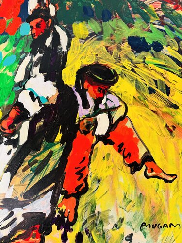 Le couple de Bretons van Daniel PAUGAM, Schilderij te koop op Singulart