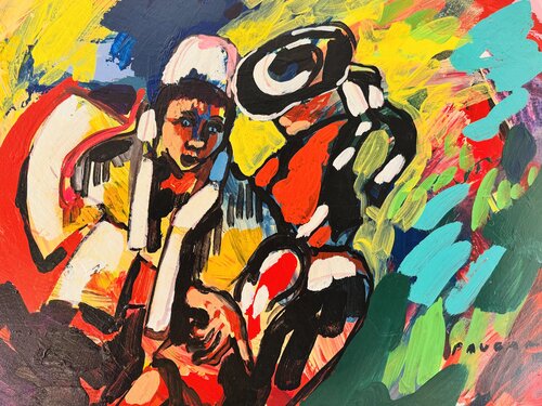 La femme aux yeux bleus von Daniel PAUGAM, Malerei kaufen auf Singulart