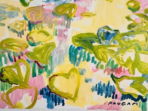 Le nénuphar bleu van Daniel PAUGAM, Schilderij te koop op Singulart