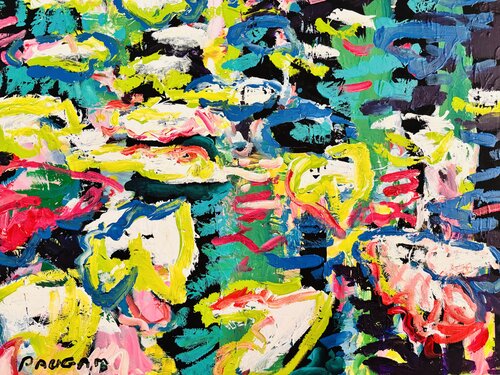 Strong water lilies van Daniel PAUGAM, Schilderij te koop op Singulart